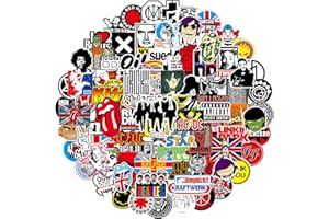 100Pcs Rock Band Stickers, Classic Music Stickers for Singer Adults, Rock Roll Punk Vintage Stickers for Laptop Water Bottles