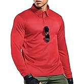 MIER Men's Outdoor Performance Tactical Polo Shirts Short and Long Sleeve, Moisture-Wicking