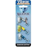 BLUE FOX Super Vibrax Tri Pack, Inline Spinner Lures Assorted Colors for Trout, Bass, Walleye and Salmon