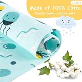 Lanjue Baby Bandana Dribble Bibs 10-Pack Cotton Bibs Adjustable Snaps Blue view 4