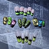 Halloween Nail Art Stencil Stickers, Hollow Nail Template for DIY Manicure, Halloween Ghost Pumpkin Bat Spider Web Design for for DIY Manicure Salon Nail Decoration