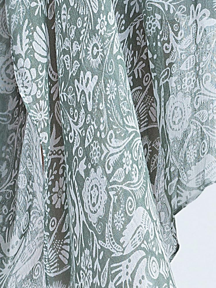 Moss Rose Women's Beach Cover up Swimsuit Kimono Cardigan with Bohemian Floral Print (Color 9) at  Women’s Clothing store