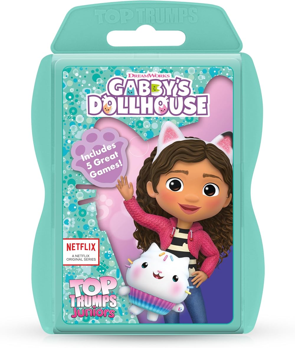 Top Trumps Junior Gabby's Dollhouse Card Game Pastel Bright Colors