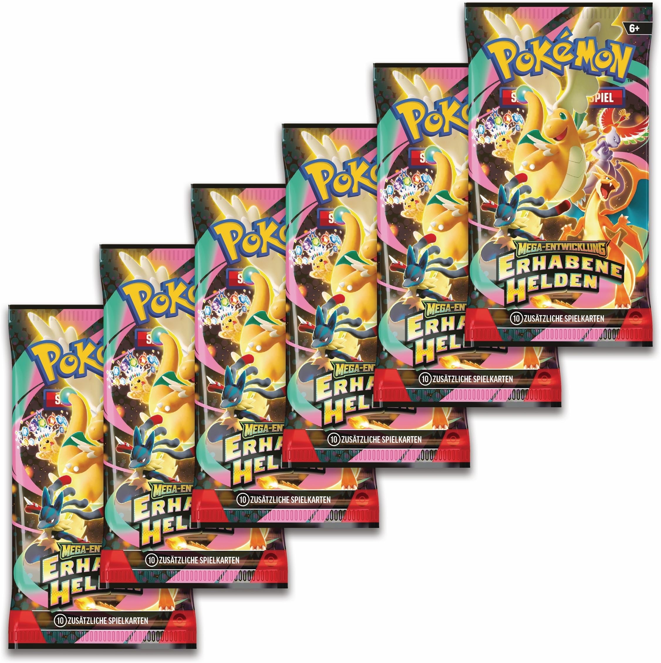 Pokémon-Sammelkartenspiel: Boosterbundle Mega-Entwicklung – Erhabene Helden (6 Boosterpacks) 2