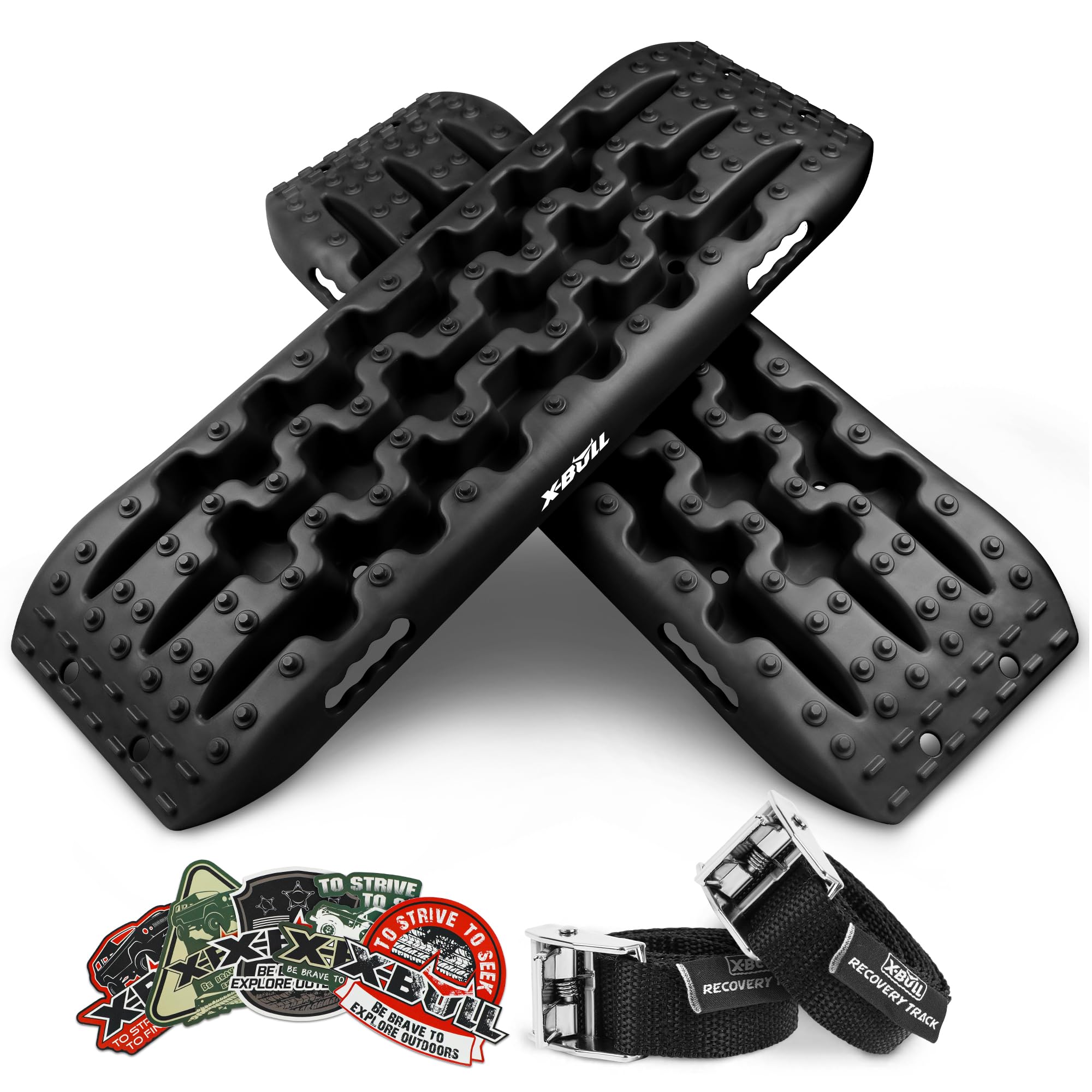 X-BULL New Recovery Traction Tracks Tire Ladder for Sand Snow Mud 4WD(Black) Image
