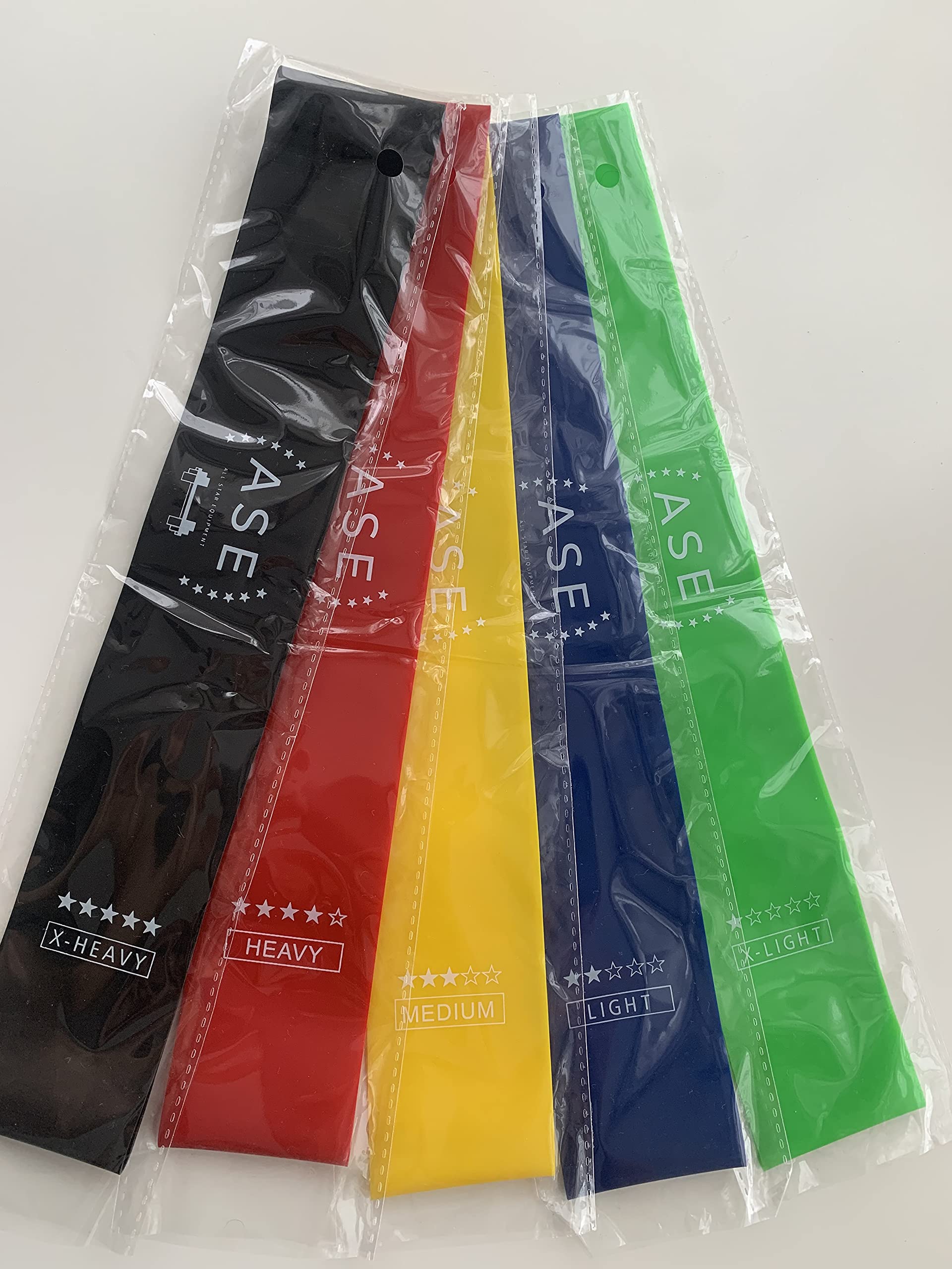 Resistance Bands Set - Skin Friendly Loop Bands with Free Carry Case - Great for Exercise of Glutes Legs Thigh Fitness Physical Therapy Pilates & Yoga