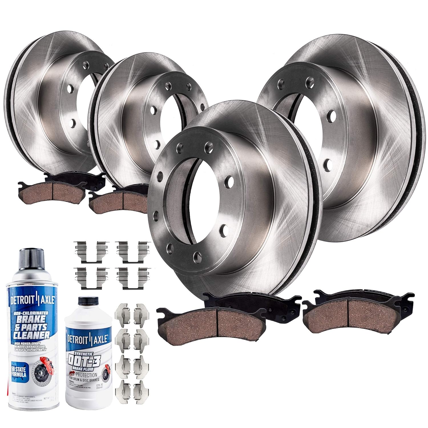 Front Brake Discs Rotors & Ceramic Pads For 20002004 Ford Excursion