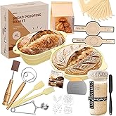 30 Pcs Sourdough Starter Kit,MQFORU Sourdough Bread Baking Supplies with 10" Round & 10" Oval baskets,Silicone Sourdough Brea