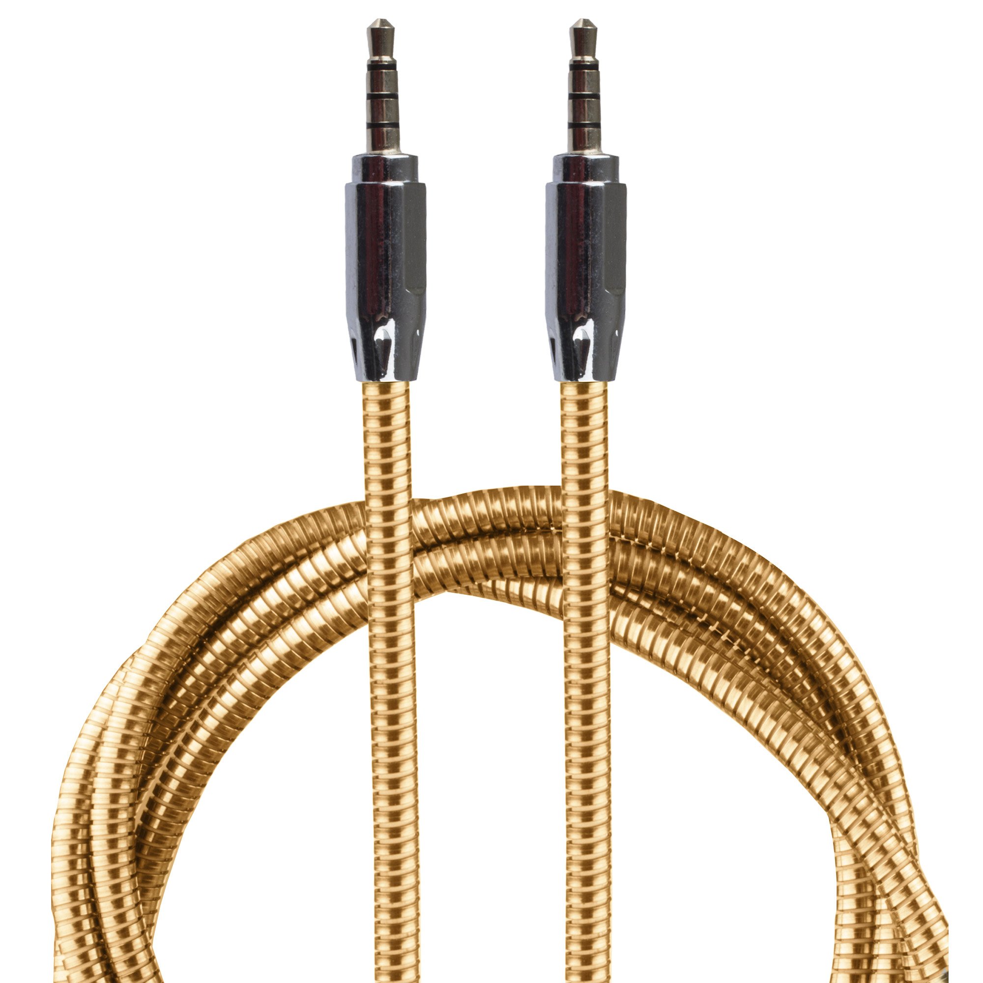 Lilware Metallic 35 Inches (90 cm) Aux Audio Cable 3.5mm Jack Male to Male Cord For Multimedia Devices - Rose