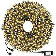 OUTYLTS Christmas String Lights End-to-End Plug 8 Modes 108FT 300 LED IP55 Outdoor Waterproof UL Certificated Indoor Fairy Lights Garden Patio Wedding Christma Trees Parties Decoration Warm White