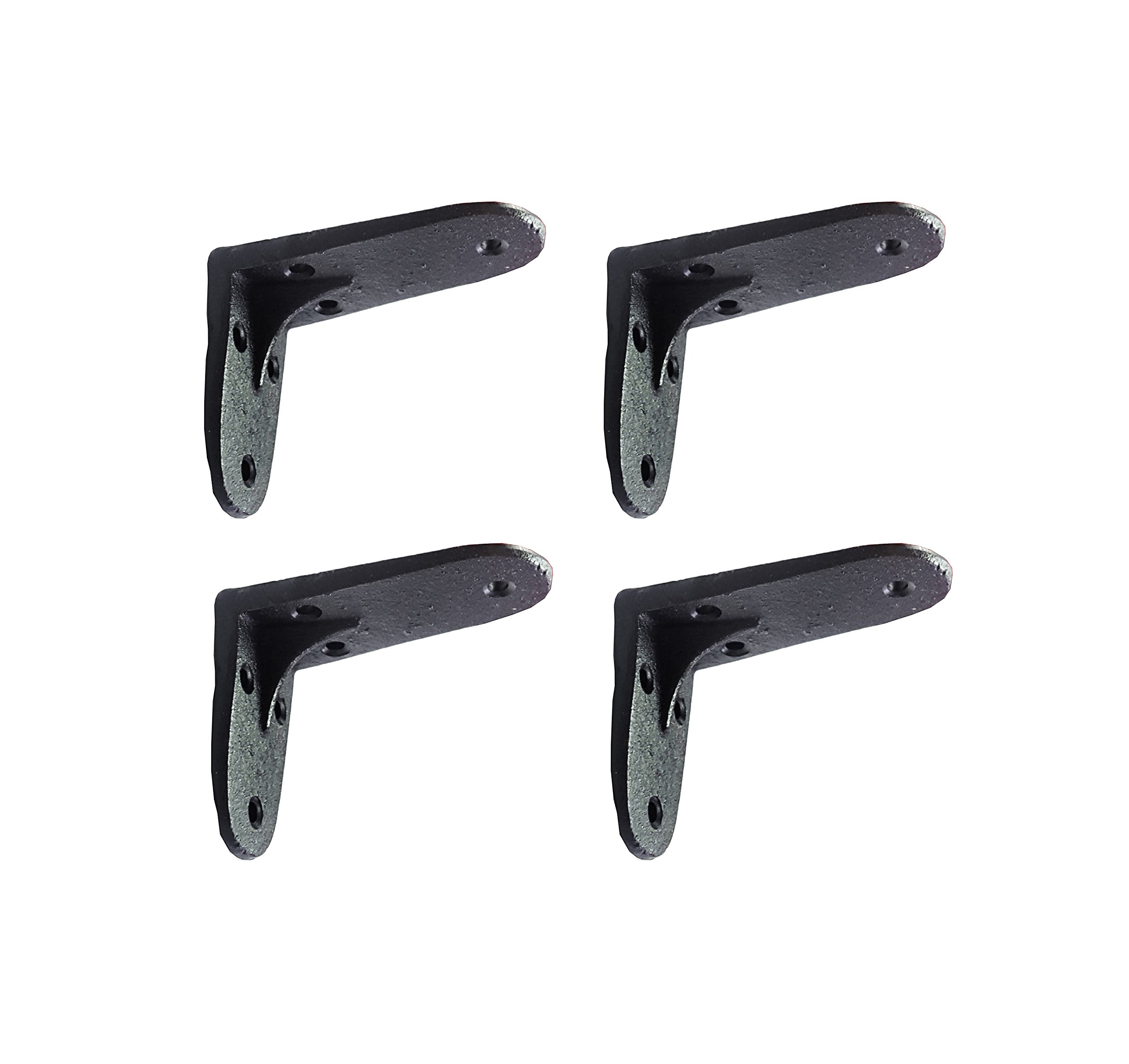 NACH JS-90-423S Borris Series Shelf Brackets, Black, L