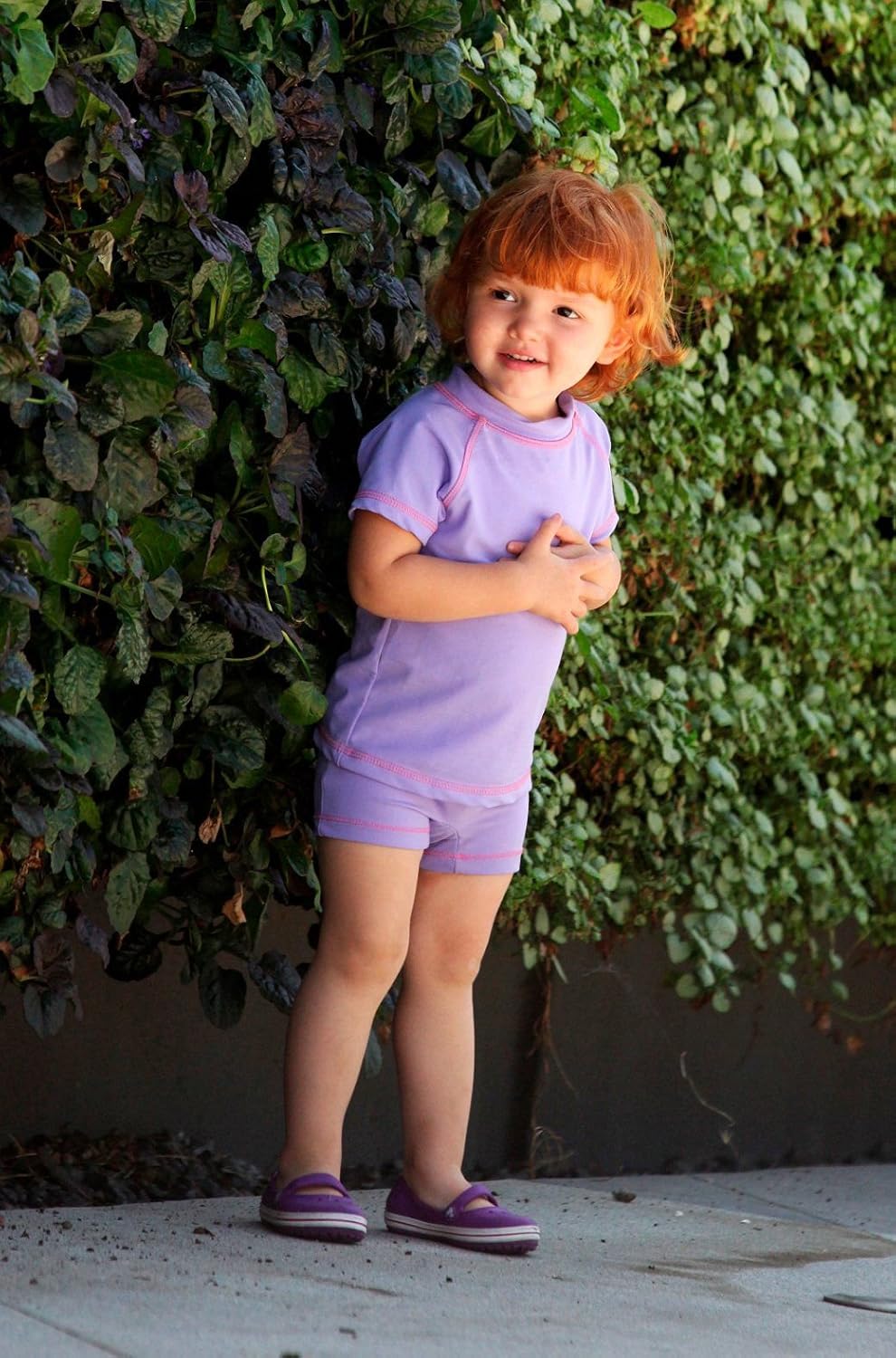 City Threads Girls' Swimming Bottom Boy Short UPF50+ Rash Guard Swim Made in USA: Clothing