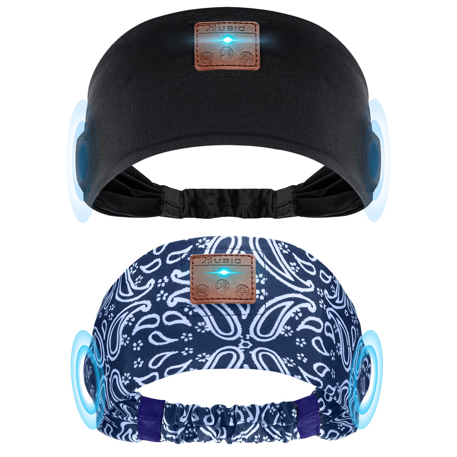 Mixiba 2-Pack Sleeping Headphones, Headband Headphones with Thin Speakers