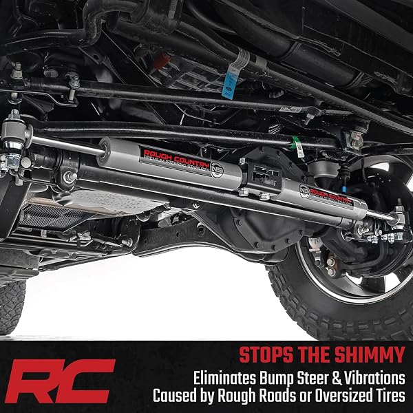 ROUGH COUNTRY N3 DUAL STEERING STABILIZER FOR 05-24 FORD SUPER DUTY – 8749130