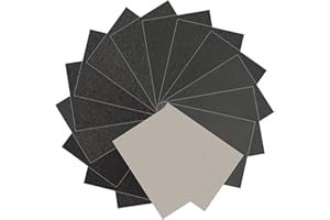 KQCXIK 12-Sheet 9 x 11 Inch Wet Dry Fine Sandpaper Assortment, 400/600/800/1000/2000/3000 Grit Sand Paper Silicon Carbide Abrasive Sanding Sheets for Woodworking, Automotive and DIY Projects