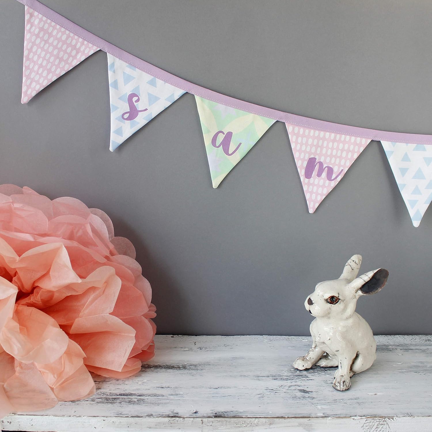 Personalised bunting pastels Amazon.co.uk Handmade