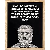 AMERICAN LUXURY GIFTS Take Interest in Your Government - Patriotic Wall Art Print, Typographic Pluto Quote Wall Art Decor for Home, Office, School, Classroom & Dorm (Unframed, 11 x 14 inches)