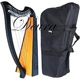 DEURA 22 STRINGS LEVERS BLACK HARP + BAG Irish Celtic Lap Folk MA-1030BK
