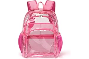 KUI WAN Clear Backpack,Clear Bag Stadium Approved Large Clear Backpack Heavy Duty PVC Transparent Bag for Stadium,Work