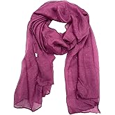 woogwin Women's Cotton Scarves Lady Light Soft Fashion Solid Scarf Wrap Shawl