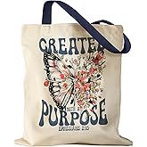 Miss Adola Aesthetic Canvas Tote Bag for Women - Sturdy Cloth Cotton Totes Bag with Pattern Shoulder Bag