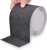 OQingluan Non Slip Safety Tape 10cm x 5m Black Anti Slip for Stairs