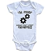Really Awesome Shirts I'm Proof Mommy Can't Resist Engineers Funny Engineering One Piece Baby Bodysuit