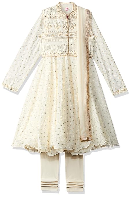 Girl's cotton Salwar Suit Set (134817_ Owht_ 3)