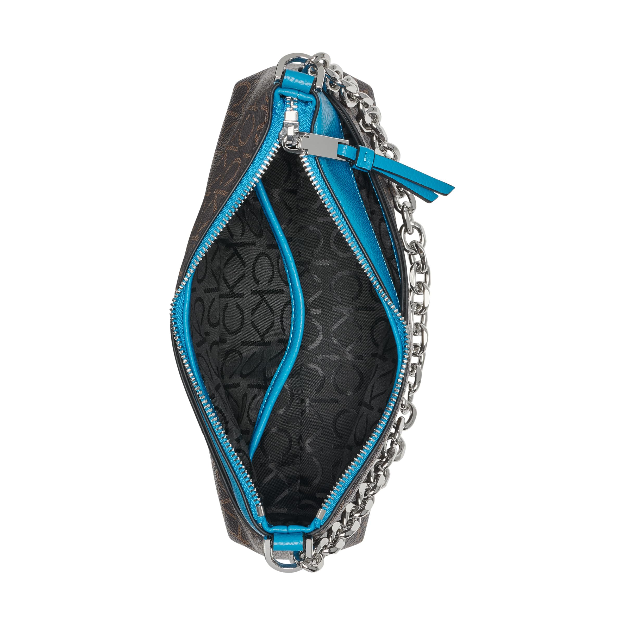 Calvin Klein womens Zoe Top Zip Chain Crossbody