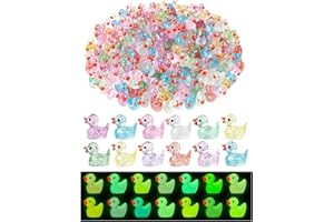 120pcs Mini Resin Ducks, Tiny Ducks for Family Crafts Aquarium Garden Landscape Dollhouse Ornament Potted Decorations DIY Acc