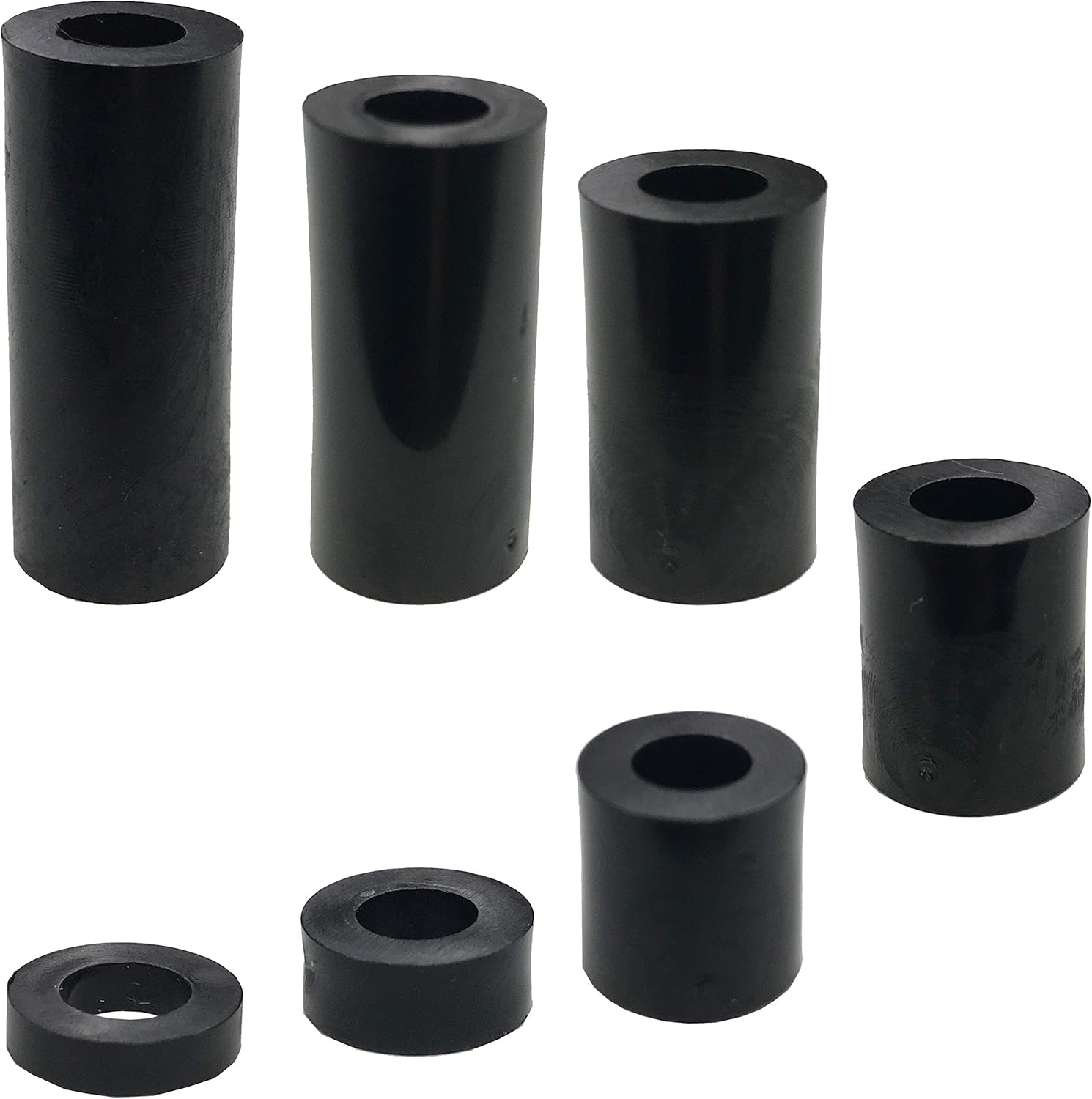 Black Nylon SPACERS Plastic Standoff Washers (Pack of 12) (M8 / 8mm