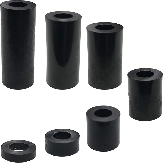 Black Nylon SPACERS Plastic Standoff Washers (Pack of 12) (M6 / 6mm