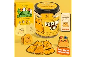 Stofinity 60 Positive Cat Affirmation Cards - Funny Cat Gifts For Women Birthday, Christmas Gifts For People Who Love Cats, Anxiety & Stress Relief Gift For Desk Decor