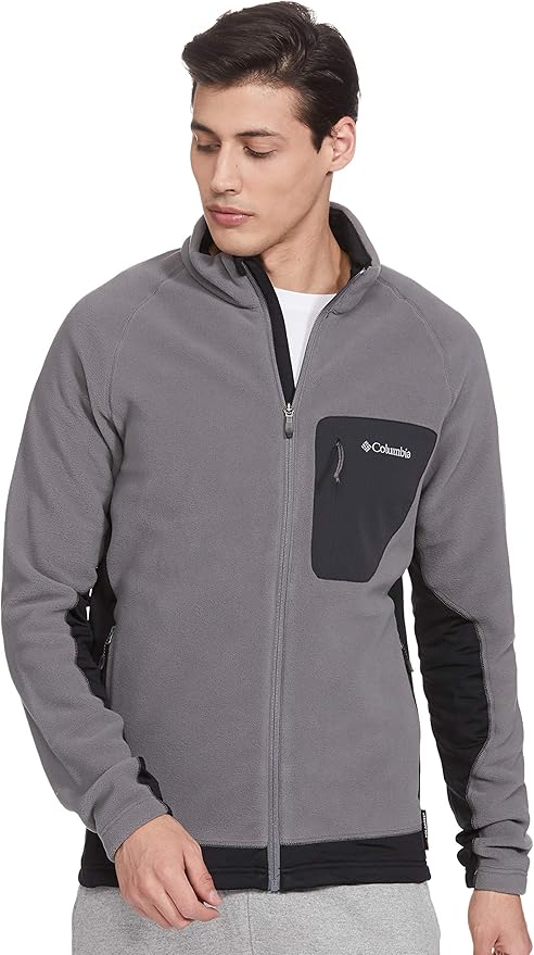 Pull Polaire Columbia Homme - Gris Granit, Demi-fermeture éclair, Poche Zip - Taille L