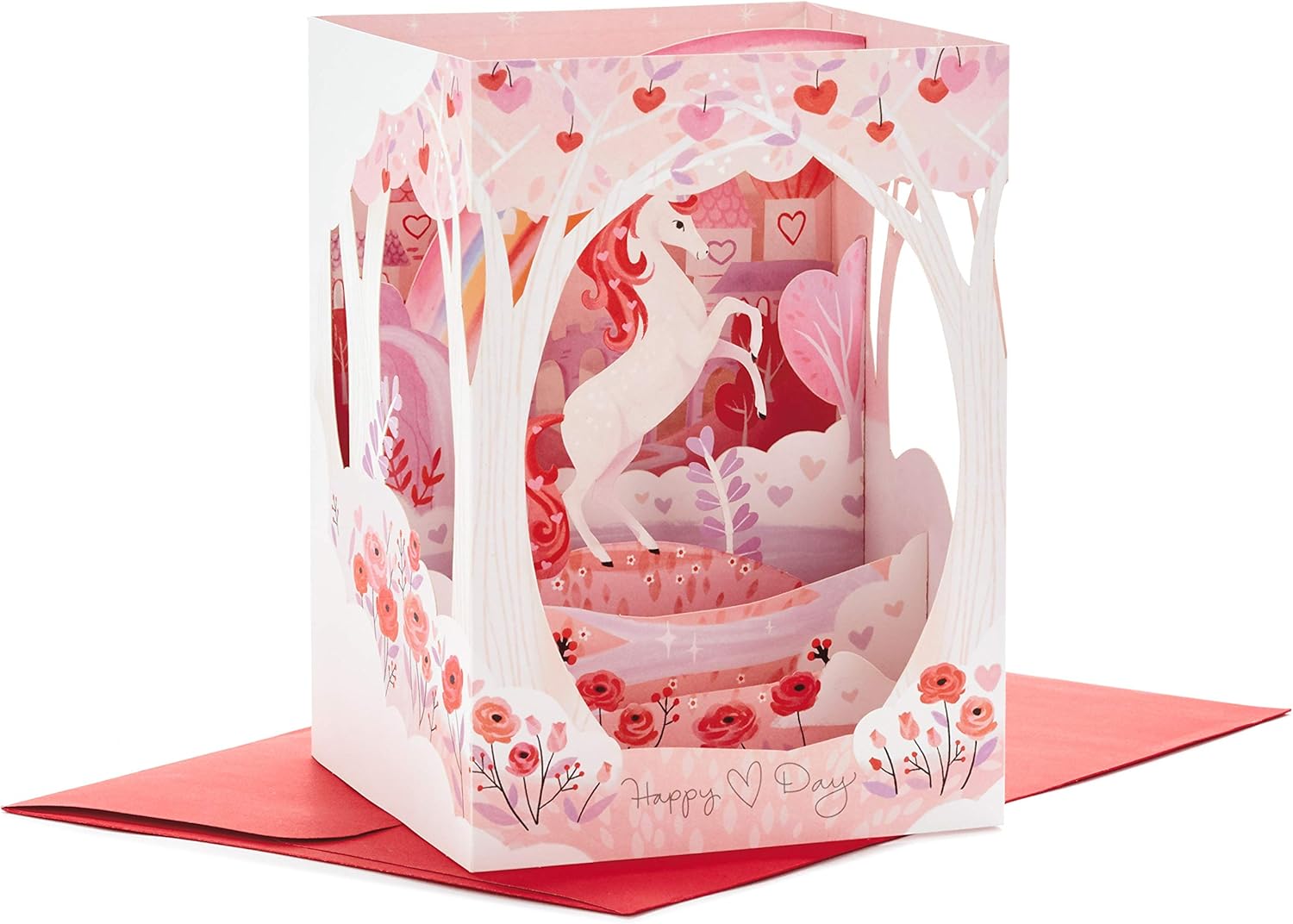 Magical Unicorn 3D Pop-Up Valentine's Day Card from Hallmark, 24cm x 16.6cm
