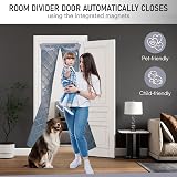 Homebay Magnetic Thermal Insulated Door Curtain Thick Oxford Fabric Auto-Closure view 3