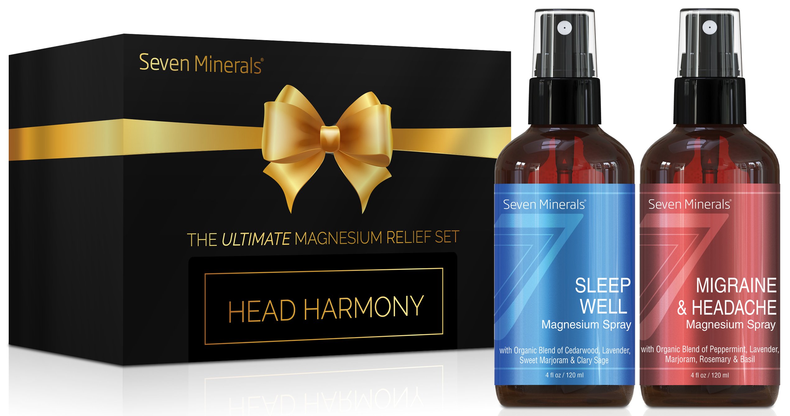 Seven Minerals Head Harmony Gift Set Relaxing Gifts Pack with Two