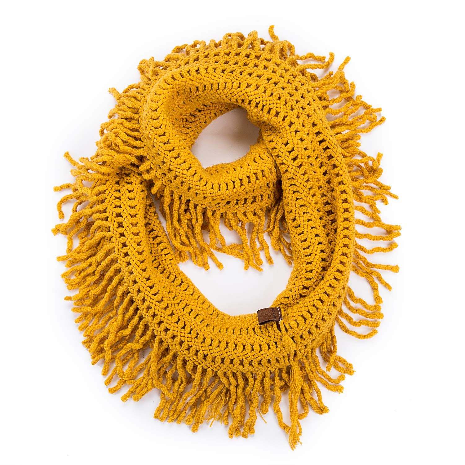 Women's Tassel Infinity Loop Scarf Warm Crochet Knitted Neck Scarves. Women's Tassel Infinity Loop Scarf Warm Crochet Knitted Neck Scarves.