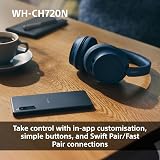 Sony WH-CH720N Wireless Noise Cancelling Headphones Bluetooth Blue 50hr Battery view 7