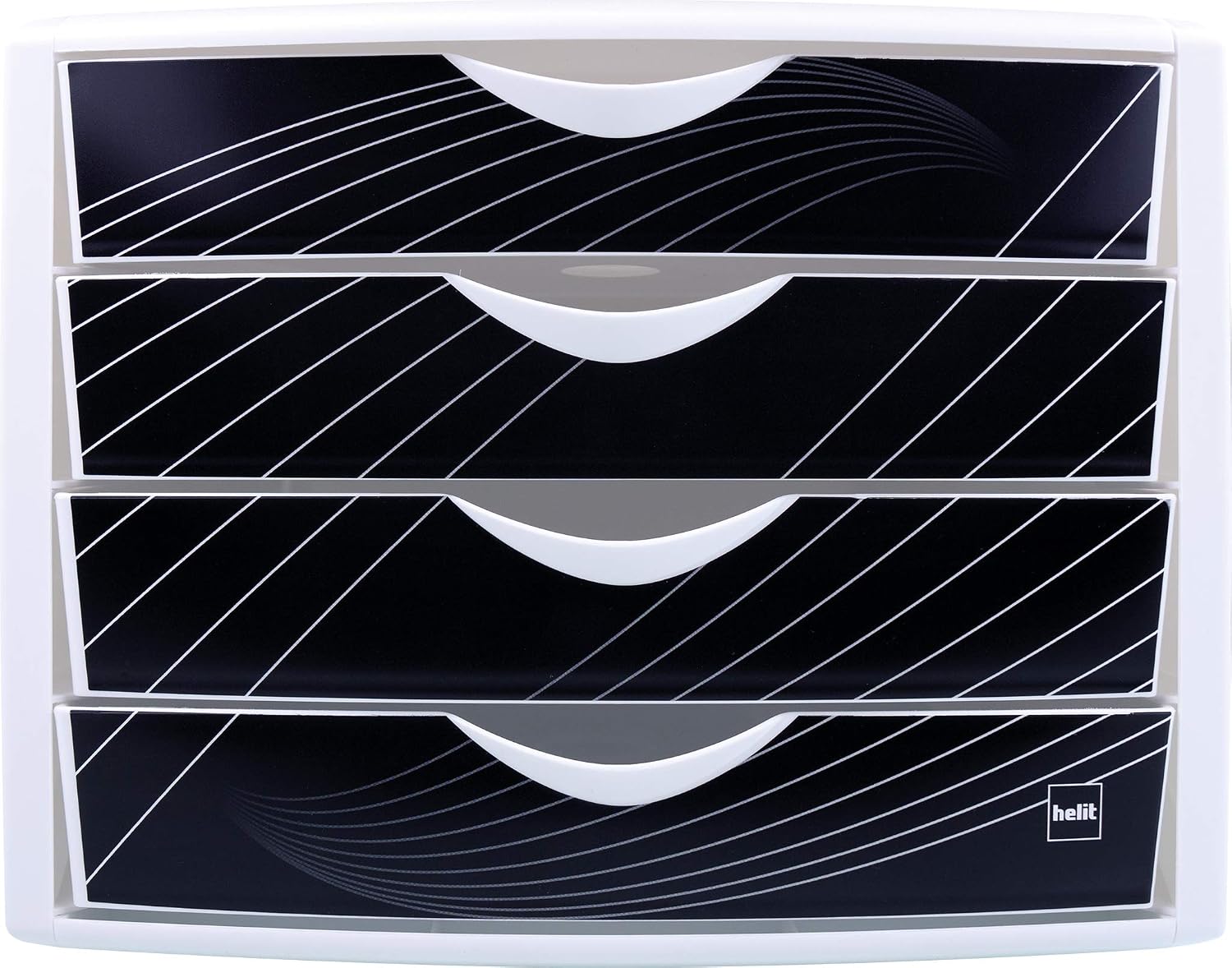 Helit, The “Chameleon” Drawer Box White/Black, 225 x 305 x 40 mm - Image 5