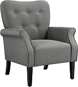 Yaheetech Modern Tub Chair Mid-Century Accent Chair Dark Grey view 1