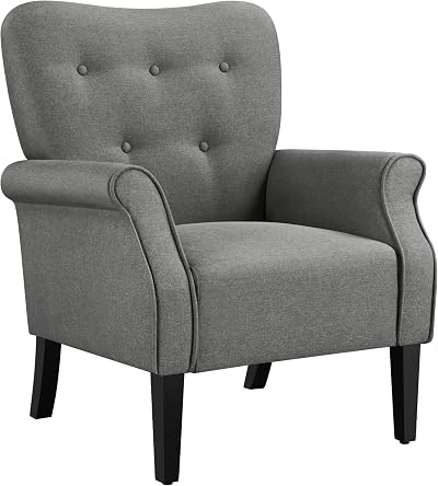 Yaheetech Modern Tub Chair Mid-Century Accent Chair Dark Grey