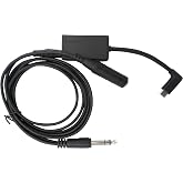 Nflightcam Audio Cable for Airplane Cockpit Recording - Clear Audio with Our Aviation Headset Accessory - Aircraft Audio Cable Compatible with Gopro Hero 5 Thru 13 Black - 6 ft