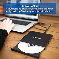 Verbatim External Slimline CD DVD Blu-Ray Writer