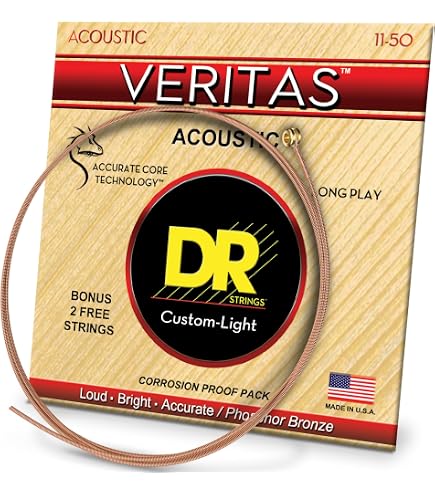 5 Confezioni Corde Acustiche DR RCA-13 Sunbeams – Phosphor Bronze 13-56