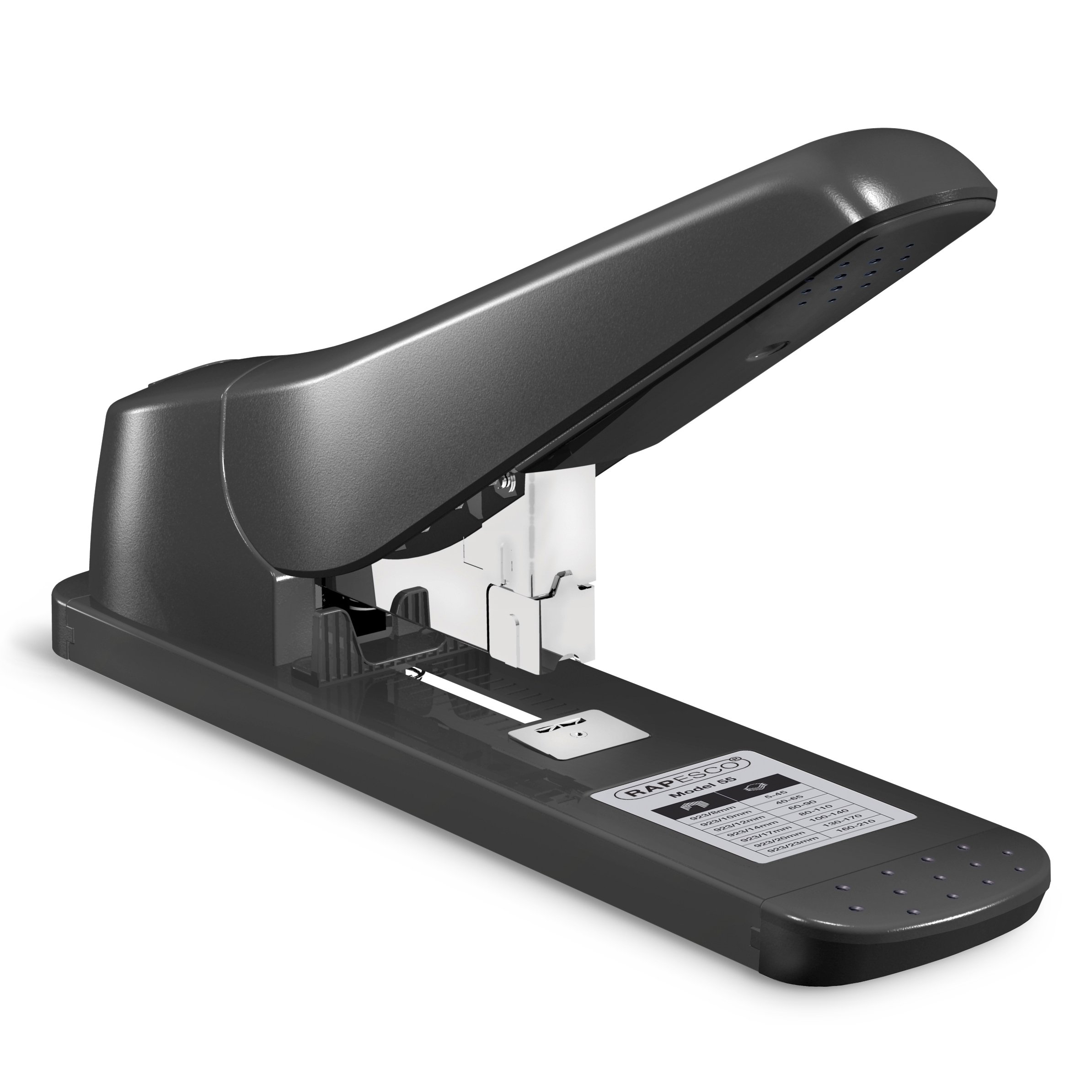 Rapesco 1062 AV-55 Heavy Duty Stapler, 210 Sheet Capacity, Black