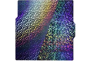 IDEAFORMER IR3 IdeaFormer Rainbow Circles+Kaleidoscope PEK Textured Sheet for Bambu Lab X1/X1C/X1E/P1P/P1S/A1, Flexible PEK Build Plate 257x257mm for Bambu 3D Printers Print Bed