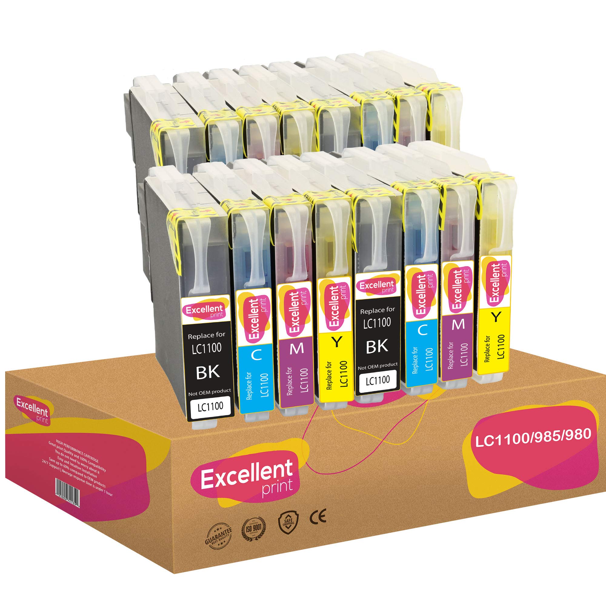 Excellent Print LC1100 LC985 Compatible Ink Cartridges for Brother DCP-J125 MFC-6490CW MFC-5890CN MFC-J410