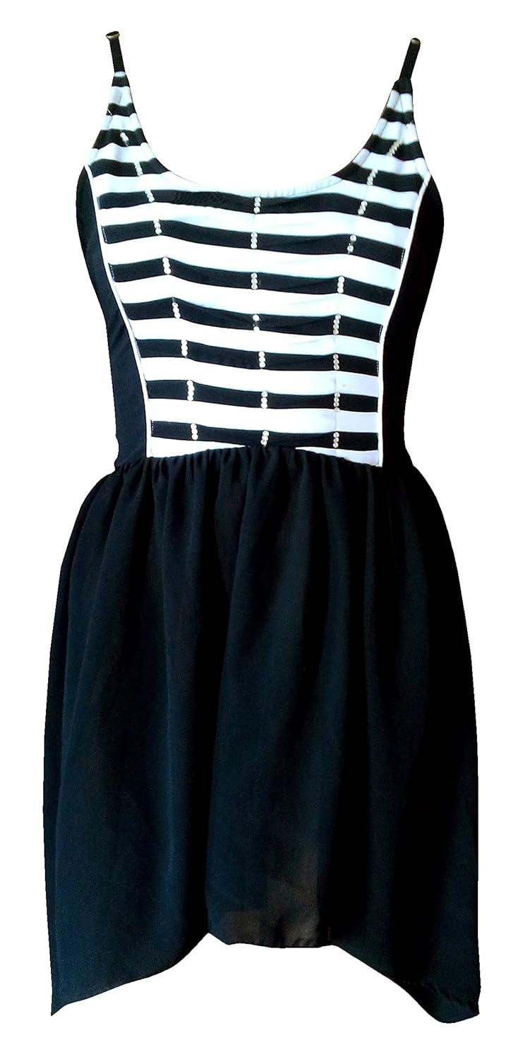 Buy Sunrose Black Partywear One Piece Sleeveless Dress At Amazon In