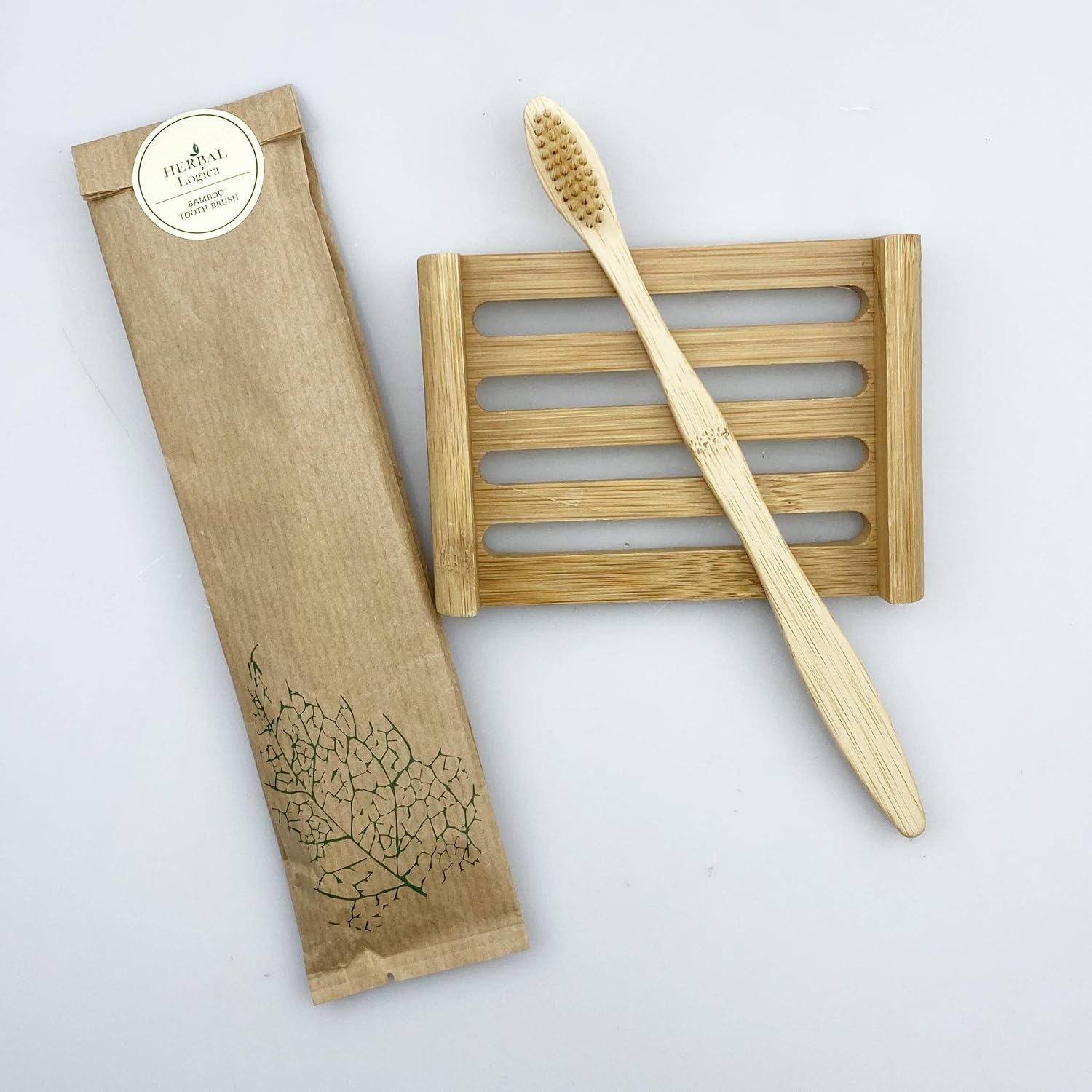10 Eco Friendly Bamboo Toothbrush Biodegradable in Paper Bag Adult Oral ...